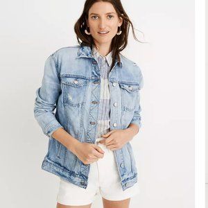 Madewell Oversized Jean Jacket in Junction Wash, Distressed Edition